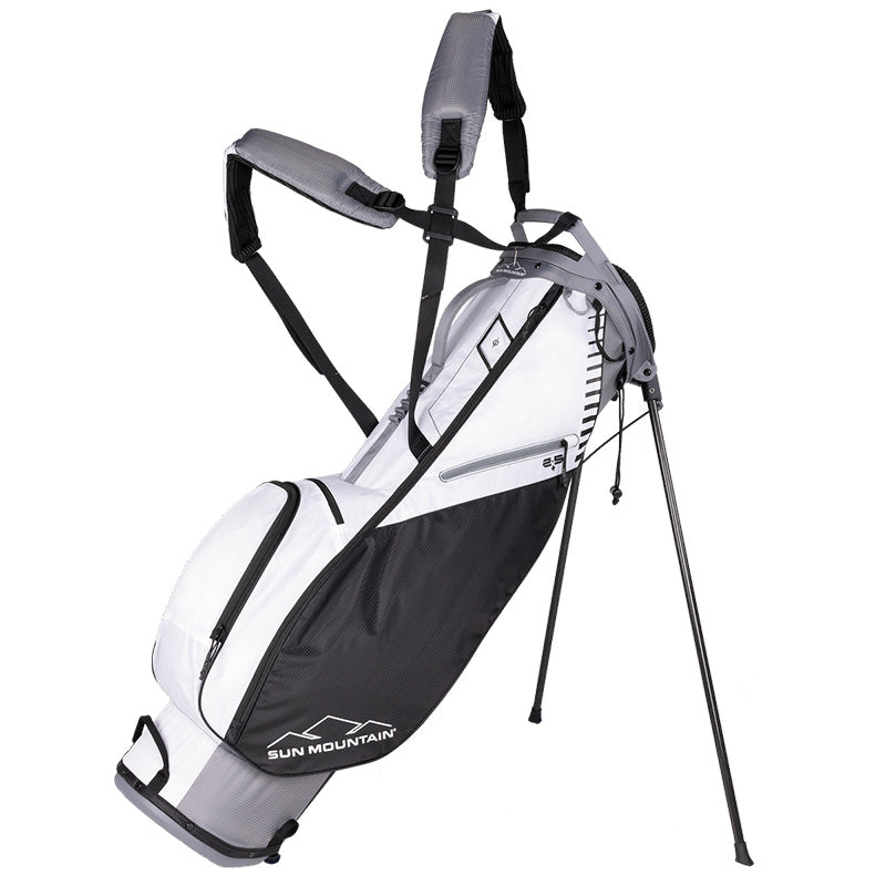 Sun Mountain 2023 2.5+ 14-Way Stand Bag Nickel White Black