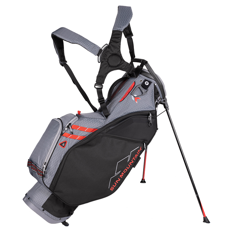 Sun Mountain 2023 4.5 LS 14-Way Stand Bag Black Nickel Red