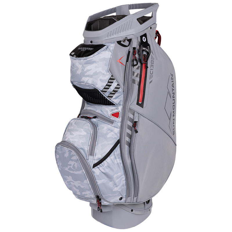 Sun Mountain 2023 C130 Cart Bag Cadet Grey Camo Red