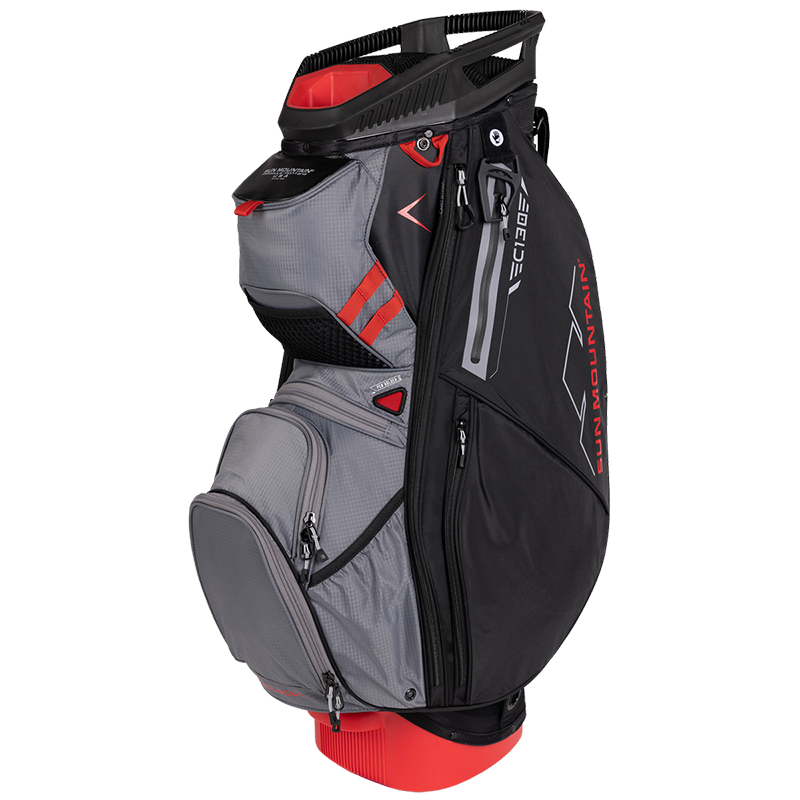Sun Mountain 2023 C130 Cart Bag Black Nickel Red