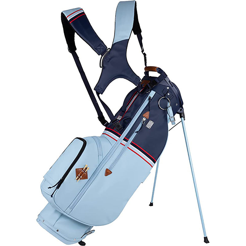 Sun Mountain 2023 Mid-Stripe Stand Bag - Double Strap Frost Navy Red