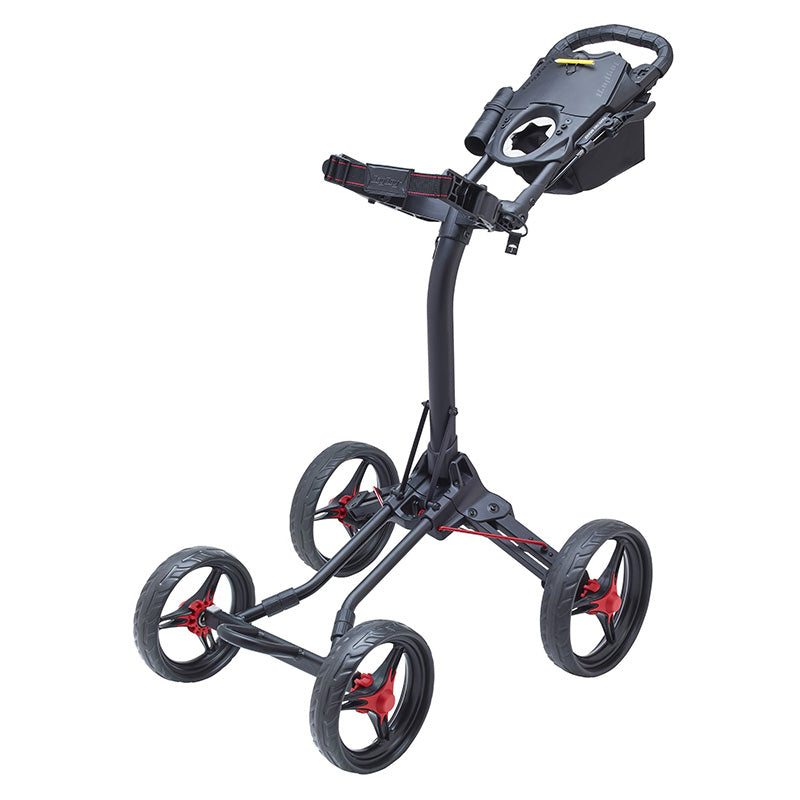 Bag Boy Quad XL Push Cart Black Red