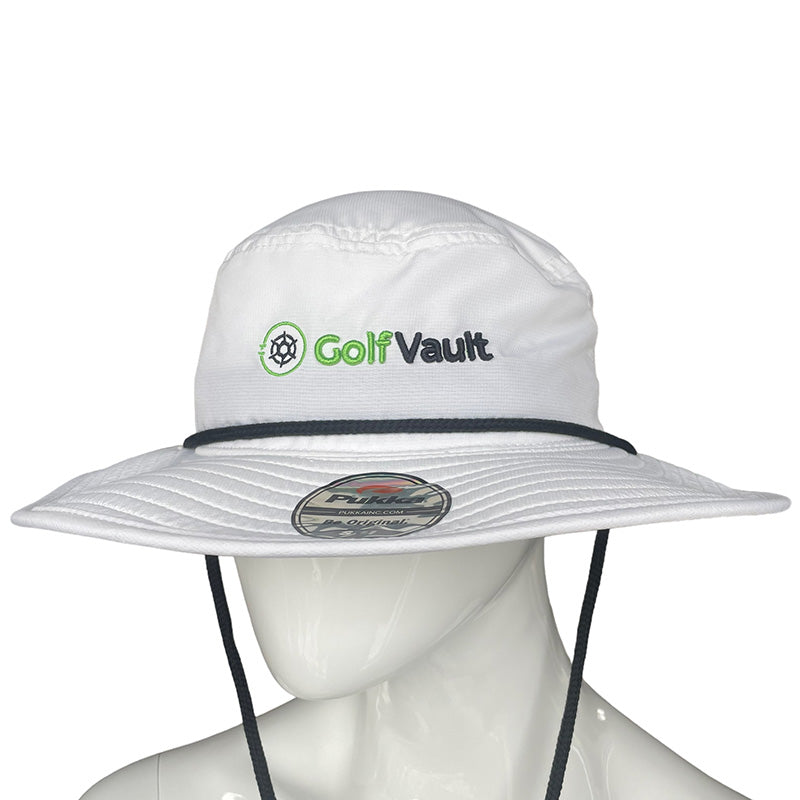 Golf Vault Bucket Hat White