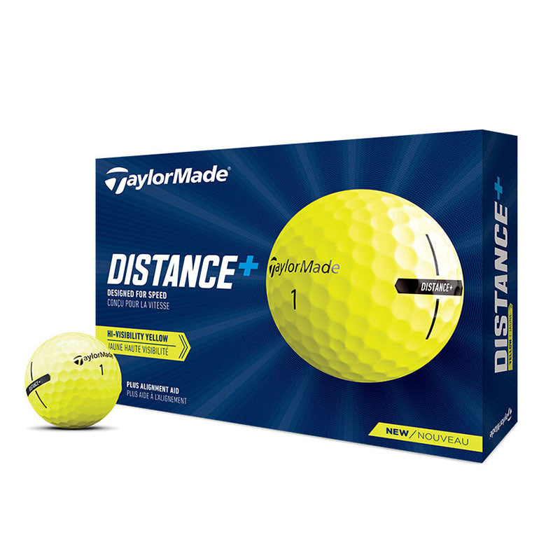 TaylorMade Distance+ Golf Balls Yellow