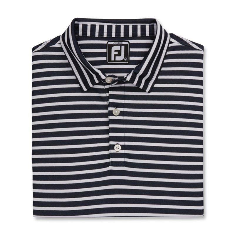 FootJoy Junior Striped Pique Self Collar Polo - Previous Season Style