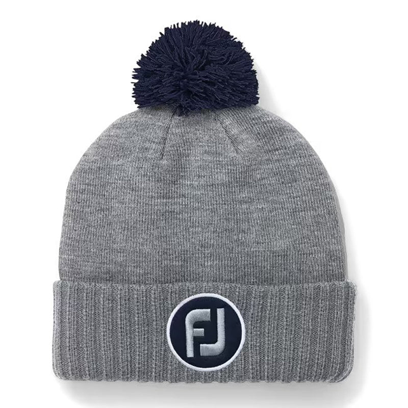 FootJoy Pom Pom Knit Hat Heather Grey OSFA