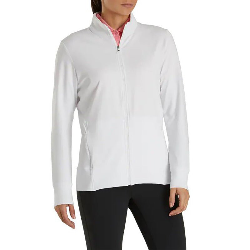 FootJoy Women's Full-Zip Panel Pocket Mid Layer - Previous Season Style White