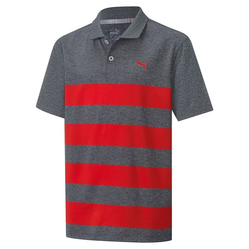 PUMA Junior's MATTR Kiwi Stripe Polo Red