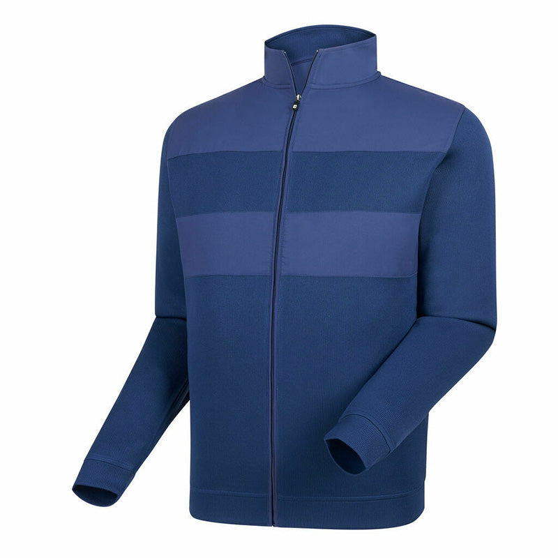 Footjoy Flat Back Rib Full-Zip Mid Layer Sweater Navy