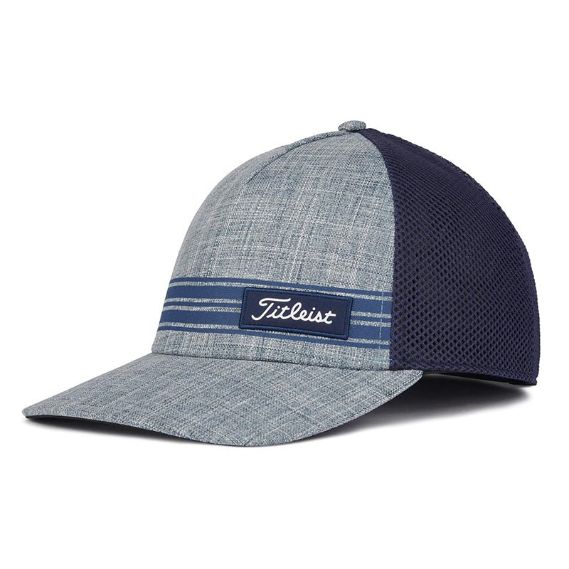 Titleist Surf Stripe Laguna Adjustable Hat Grey Navy Light Blue OSFA