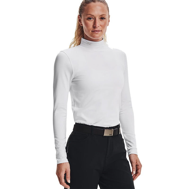 Under Armour Womens ColdGear Infrared Long Sleeve Mock Neck White